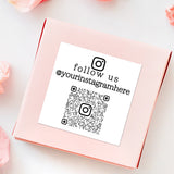 Follow Us With Your Instagram QR Code or Logo - Custom Stickers