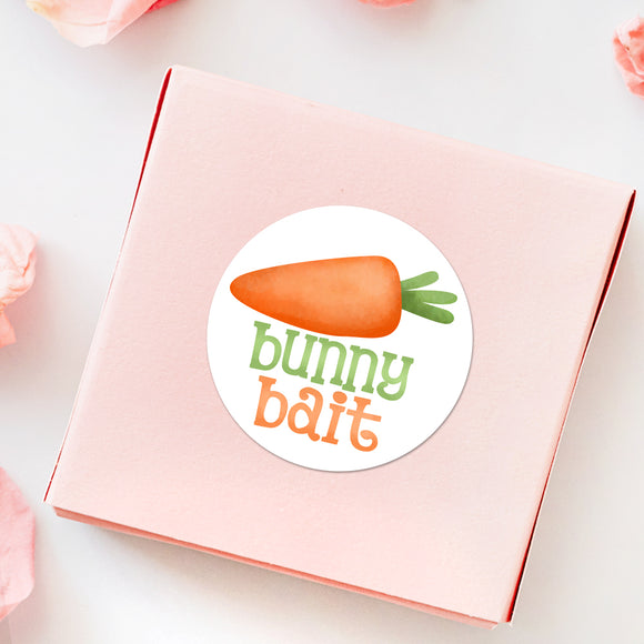 Bunny Bait (Cute Text With Carrot) - Stickers