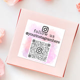 Follow Us With Your Instagram QR Code or Logo - Custom Stickers