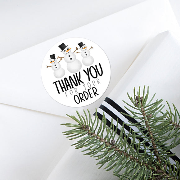 Thank You For Your Order (Snowmen) - Stickers