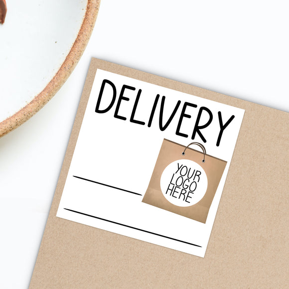 Delivery (Your Logo On Bag) - Custom Stickers