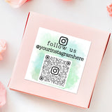Follow Us With Your Instagram QR Code or Logo - Custom Stickers
