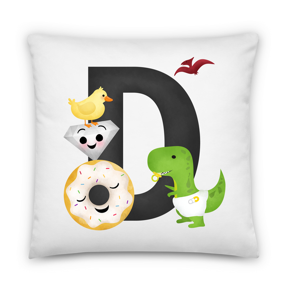 Letter D (Alphabet) - Pillow