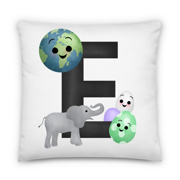 Letter E (Alphabet) - Pillow