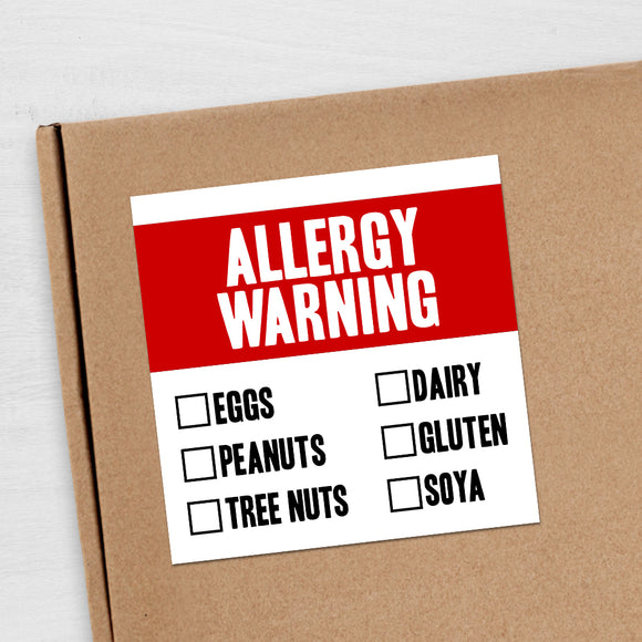 Allergy Warning (Checklist) - Stickers