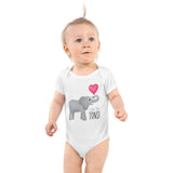 I Love You Tons (Elephant) - Baby Bodysuit