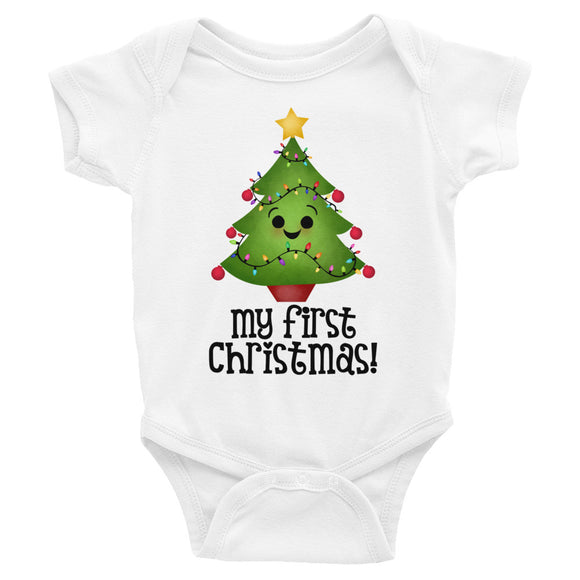 My First Christmas (Tree) - Baby Bodysuit