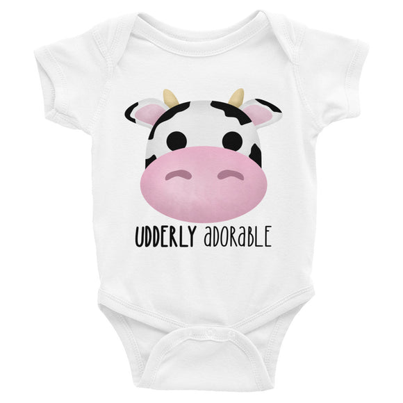 Udderly Adorable (Cow) - Baby Bodysuit