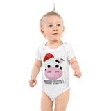 Moooorry Christmas (Cow) - Baby Bodysuit