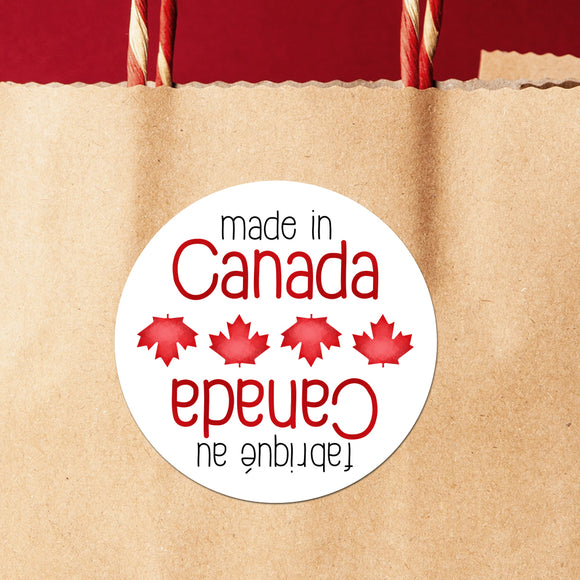 Made In Canada fabriqué au Canada (Bilingual) - Stickers