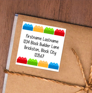 Return Address (Blocks) - Custom Stickers