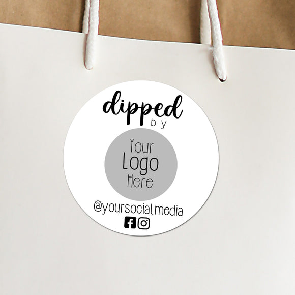 Dipped By (Your Logo & Social Media) - Custom Stickers