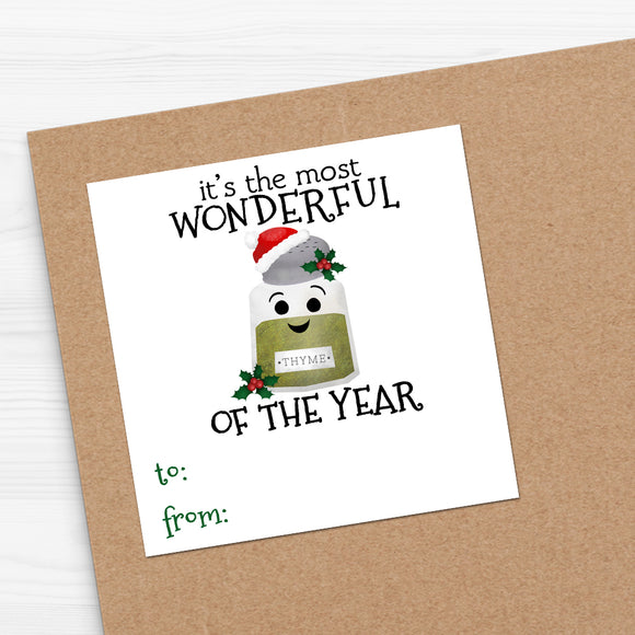 It's The Most Wonderful Thyme Of The Year (Gift Tag) - Stickers