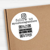 Follow Us (Instagram QR Code Or Logo) - Custom Stickers
