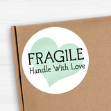 Fragile Handle With Love (Heart) - Stickers