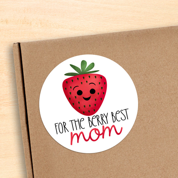 For The Berry Best Mom (Strawberry) - Stickers