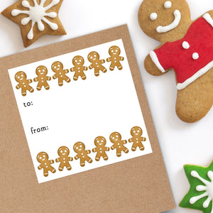 Gingerbread Cookies (Gift Tag) - Stickers