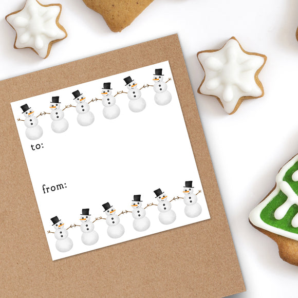 Snowmen (Gift Tag) - Stickers