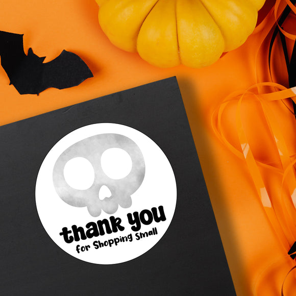 Thank You For Shopping Small (Skull) - Stickers