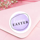 Happy Easter (Wavy Outline & Circle) - Stickers