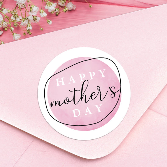 Happy Mother's Day (Wavy Outline & Circle) - Stickers