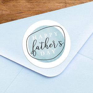 Happy Father's Day (Wavy Outline & Circle) - Stickers