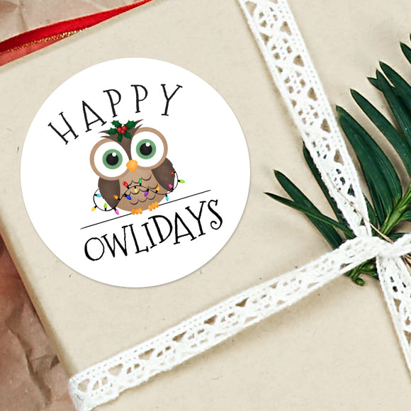 Happy Owlidays - Stickers