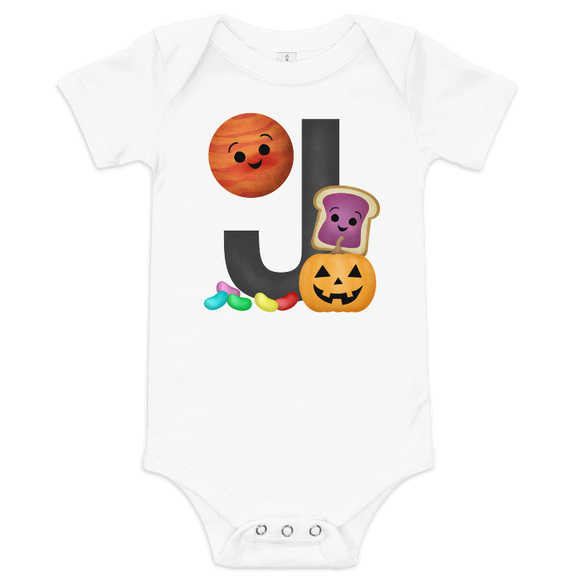 Letter J (Alphabet) - Baby Bodysuit