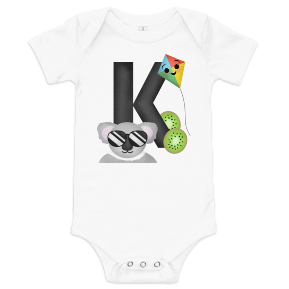 Letter K (Alphabet) - Baby Bodysuit