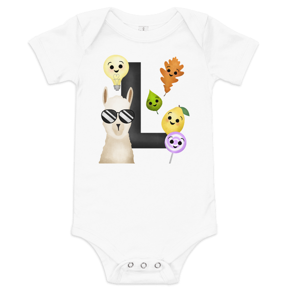 Letter L (Alphabet) - Baby Bodysuit