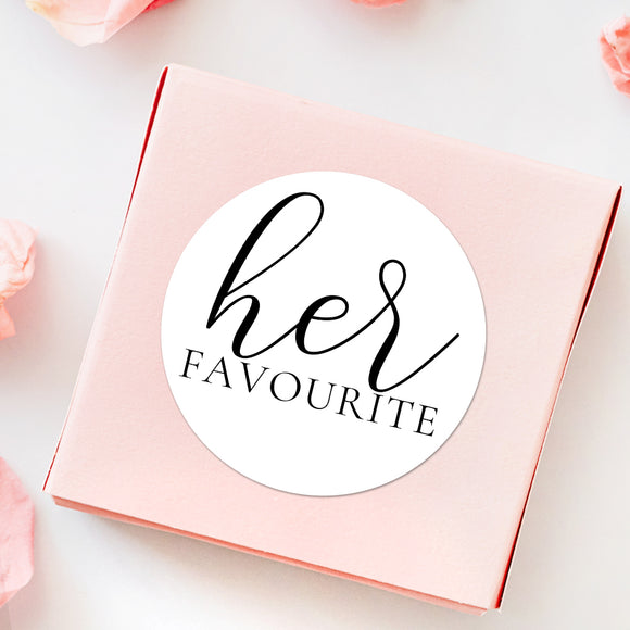 Her Favourite (Fancy Script) - Stickers