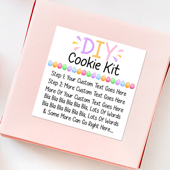 DIY Cookie Kit (Easter Eggs) - Custom Stickers