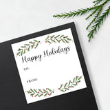 Holiday Garland With Berries (Gift Tag) - Stickers