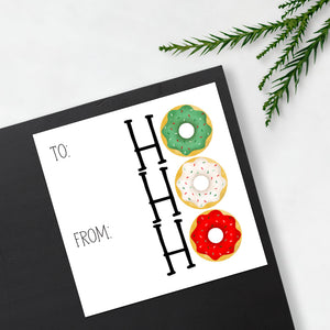 Ho Ho Ho Donuts (Gift Tag) - Stickers