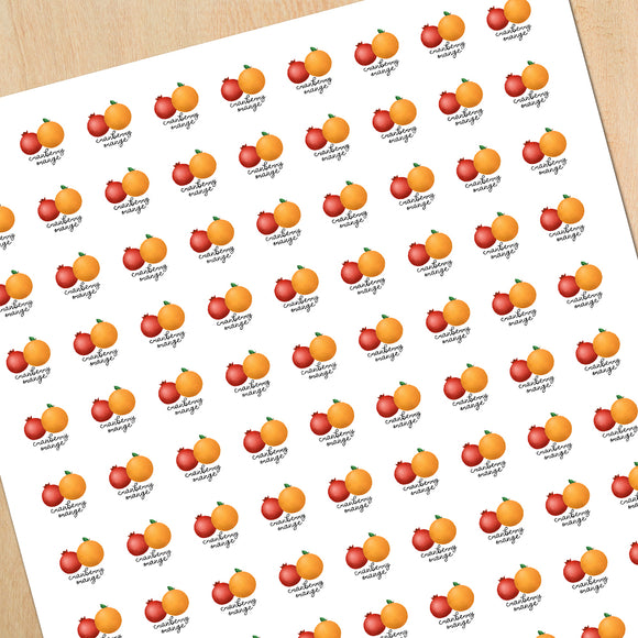 Cranberry Orange (Flavor)  - Mini Stickers