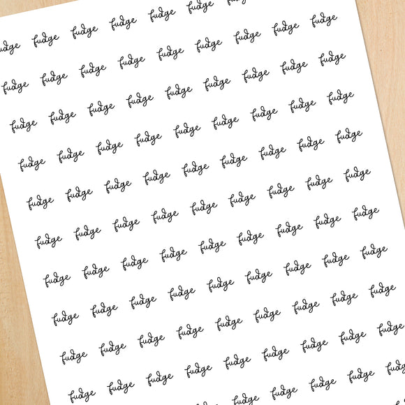 Fudge (Flavor) - Mini Stickers