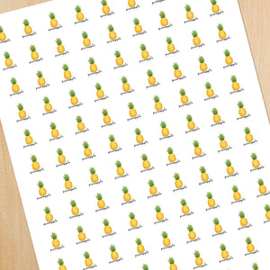 Pineapple (Fruit Flavor) - Mini Stickers