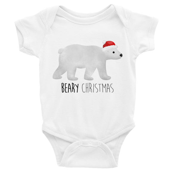 Beary Christmas (Polar Bear) - Baby Bodysuit