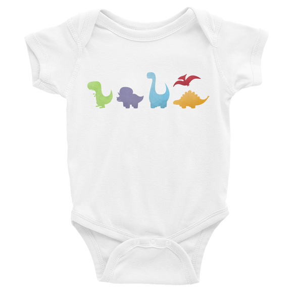 Dinosaur Pattern - Baby Bodysuit