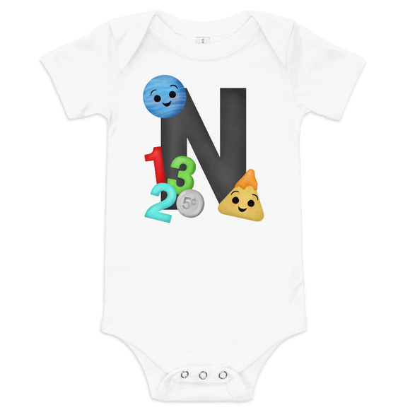 Letter N (Alphabet) - Baby Bodysuit
