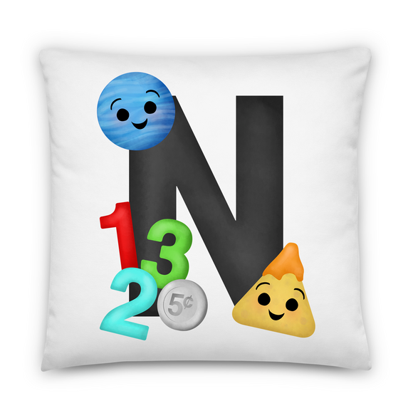 Letter N (Alphabet) - Pillow