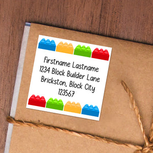 Return Address (Blocks) - Custom Stickers