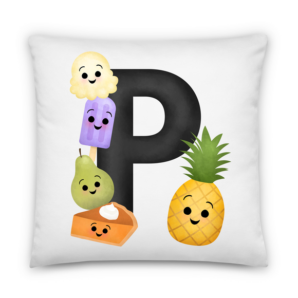 Letter P (Alphabet) - Pillow