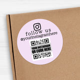Follow Us (Instagram QR Code Or Logo) - Custom Stickers