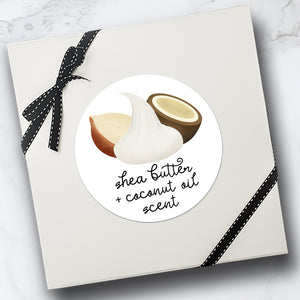 Shea Butter & Coconut Oil Scent - Stickers