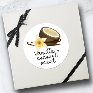 Vanilla & Coconut Scent - Stickers