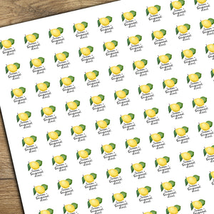 Lemon & Bergamot Scent - Mini Stickers