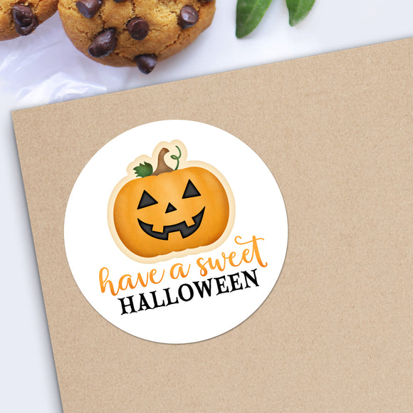 Have A Sweet Halloween (Pumpkin Cookie) - Stickers