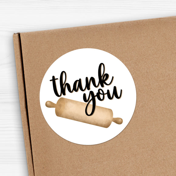 Thank You (Rolling Pin) - Stickers