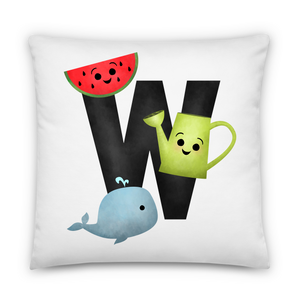 Letter W (Alphabet) - Pillow